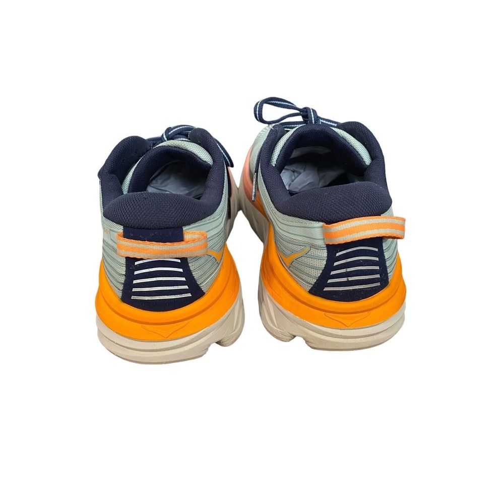 Hoka One One Womens 8.5 Bondi 7 Running Walking Cushion Comfy Workout Blue Shoes - Picture 3 of 13